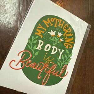 Handmade 5x7 Motherhood Affirmation Art Print Postpartum Art